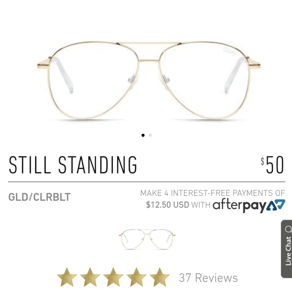 Quay Still Standing Blue Light reflecting glasses